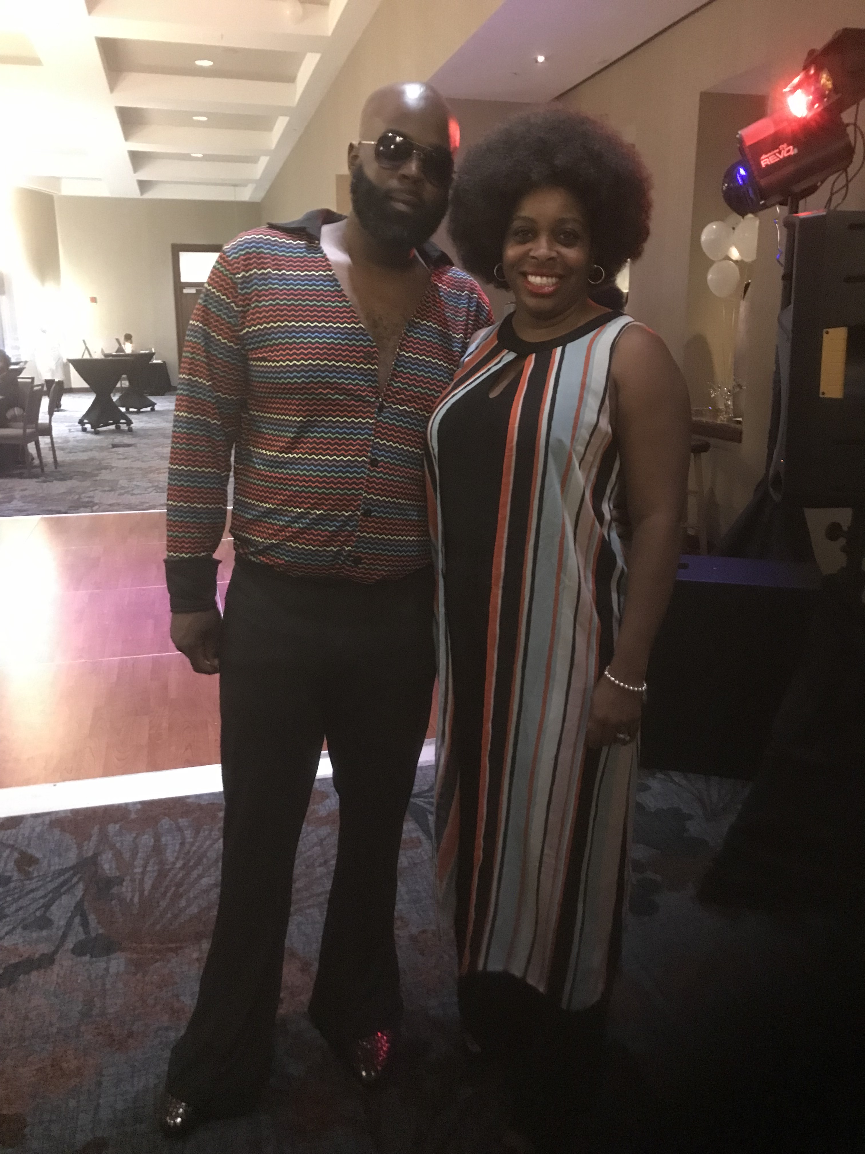 Shalina and Omar in 70's gear
